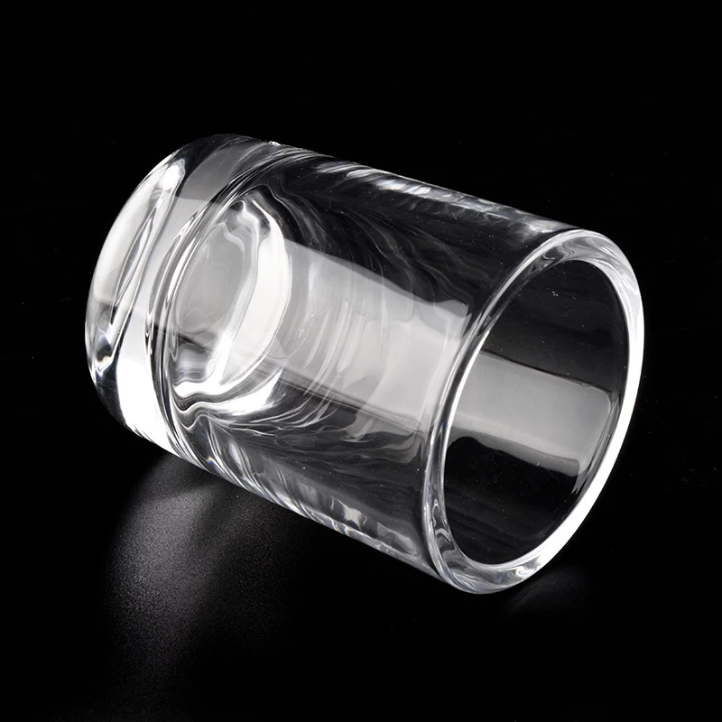 8oz thick walled glass candle jars