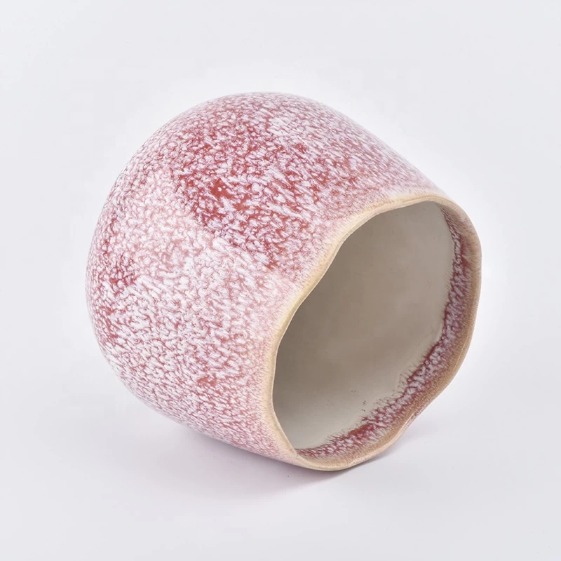420ml pink enpty ceramic candle jar tea light candle holder wedding center piece