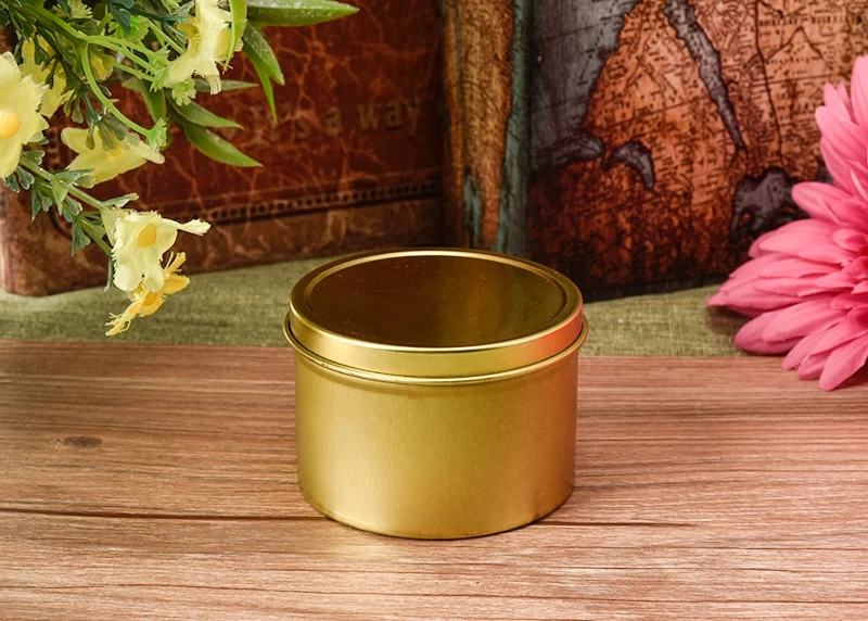 Luxury Golden Candle Jar Metal Candle Holder With Lid For Home Decor Wholesale