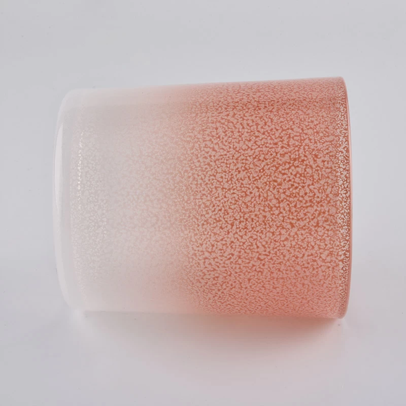 10 oz pink decorative glass jars for candle making