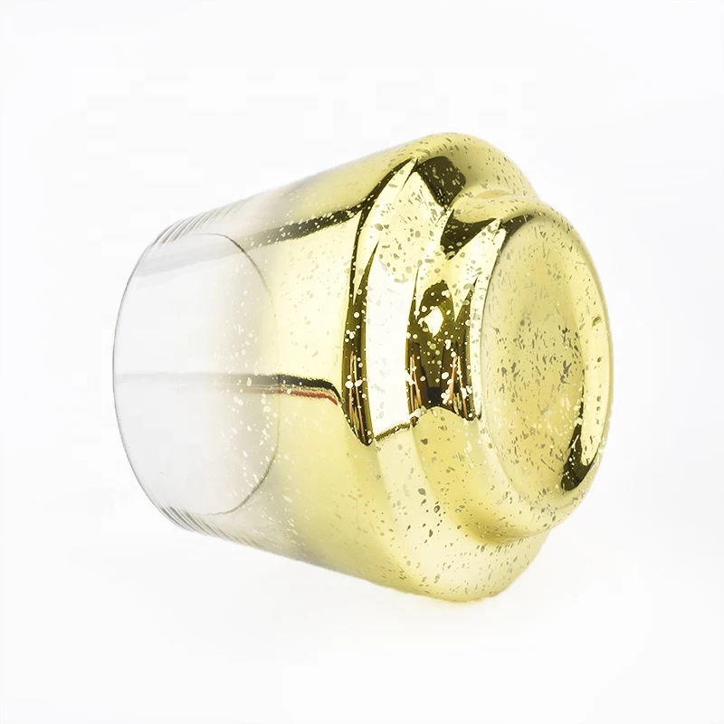 gold electroplating glass candle containers