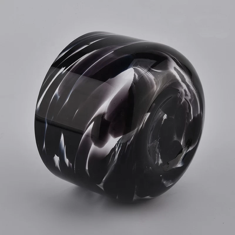 black glass vessels for candles