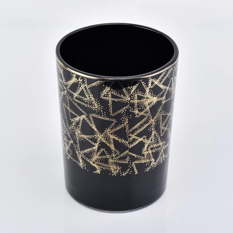 black  candle containers, modern candle jars with unique design
