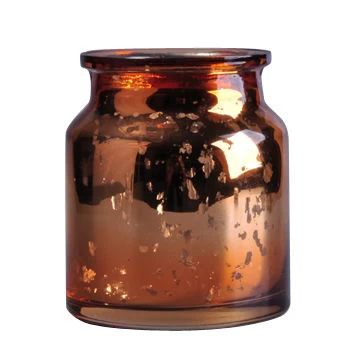 Amber decorative candle glass container home decor