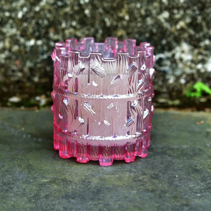 Sunny new design luxury pink tealight crystal Glass candle jar