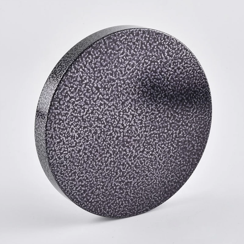 Wholesales Custom round grey metal lid cover for candle holder jars