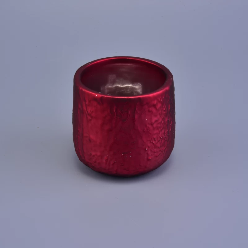 8oz colorful metallic decorative ceramic candle holders