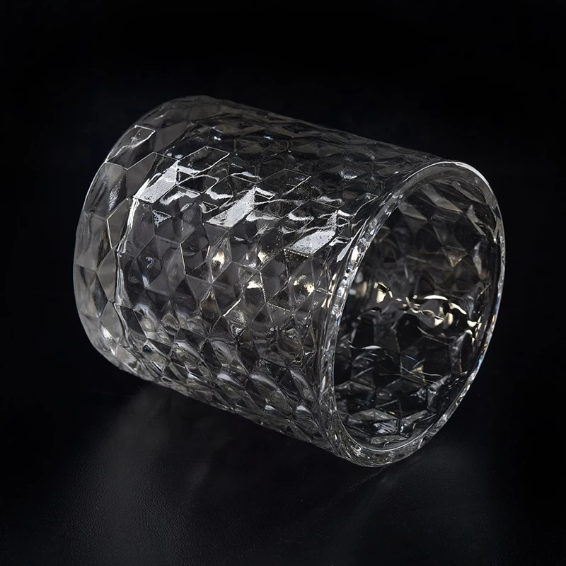 Crystal hexagon glass candle holder home decoration wholesale