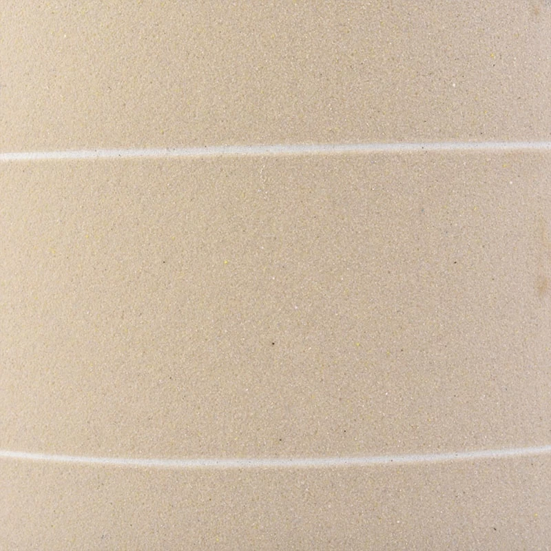 matte ceramic candle jar, 12 oz curve bottom ceramic vessel yellow color
