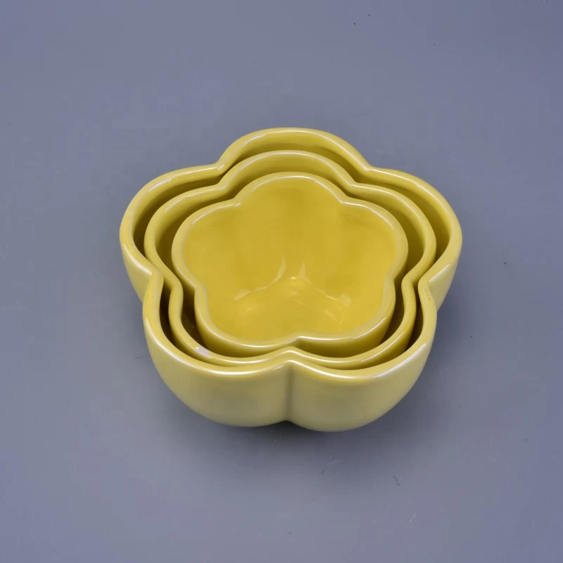 flower design tealight small ceramic candle holders