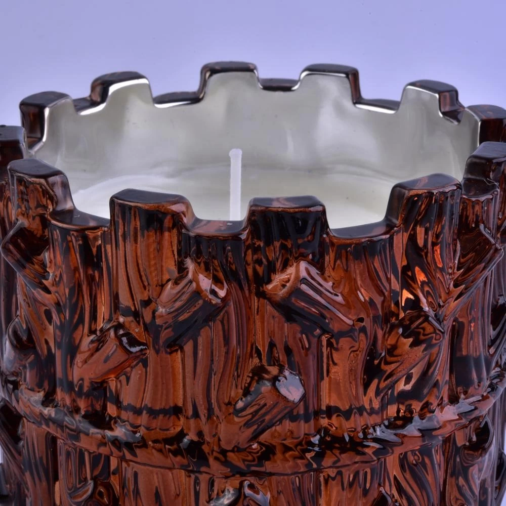 Tree design luxury custom colors glass candle holders