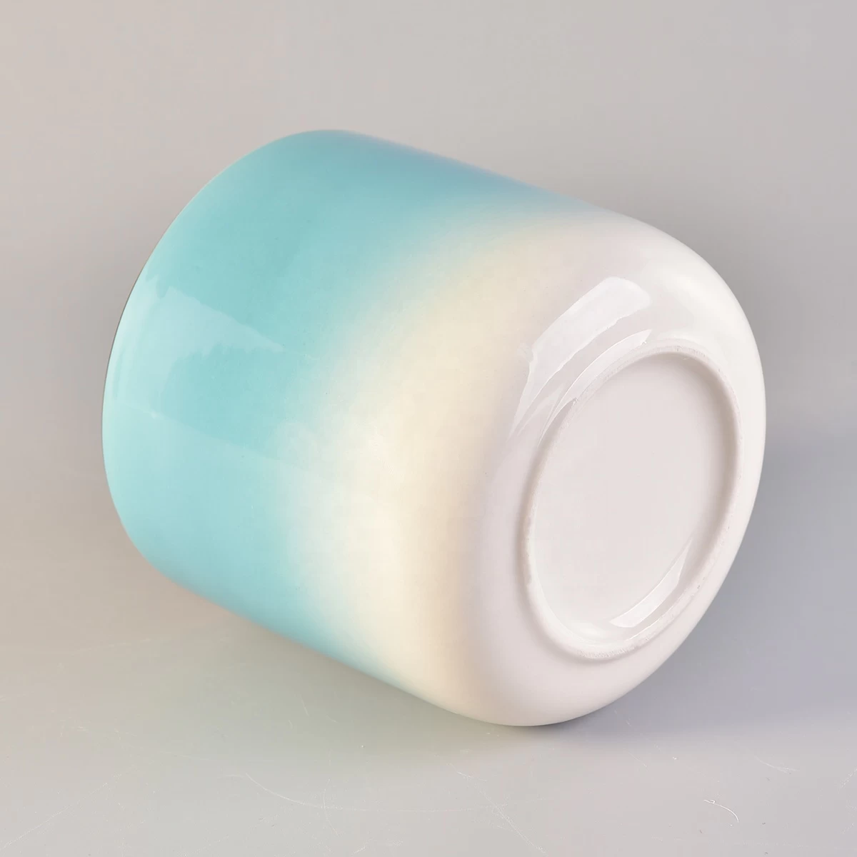 Wholesales custom electroplate large ceramic candle jar 8oz 10oz
