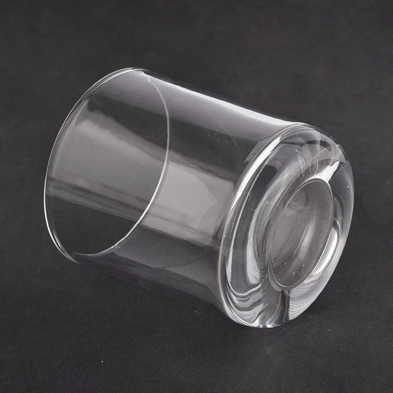 10oz empty glass candle jars with round bottom