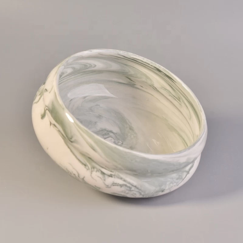 Unique ceramic scented bowl votive candle vessel custom candle holders with lid wedding decor wholesale