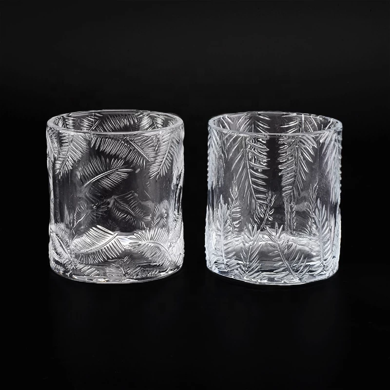 Wholesales clear tealight scented glass candle container jars 6oz 10oz
