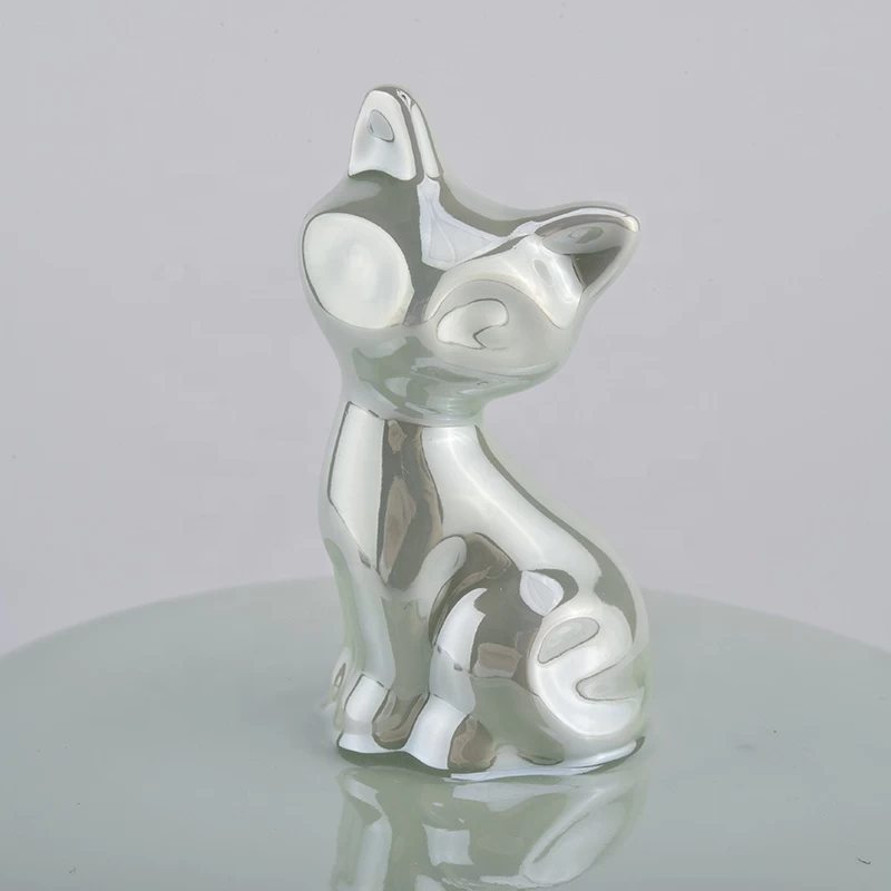 glossy glazed ceramic candle holders