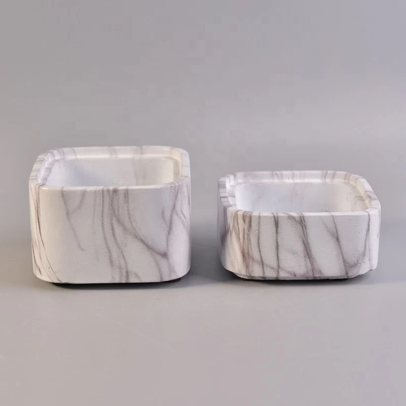 Unique concrete candle containers decorative candle vessel soy wax