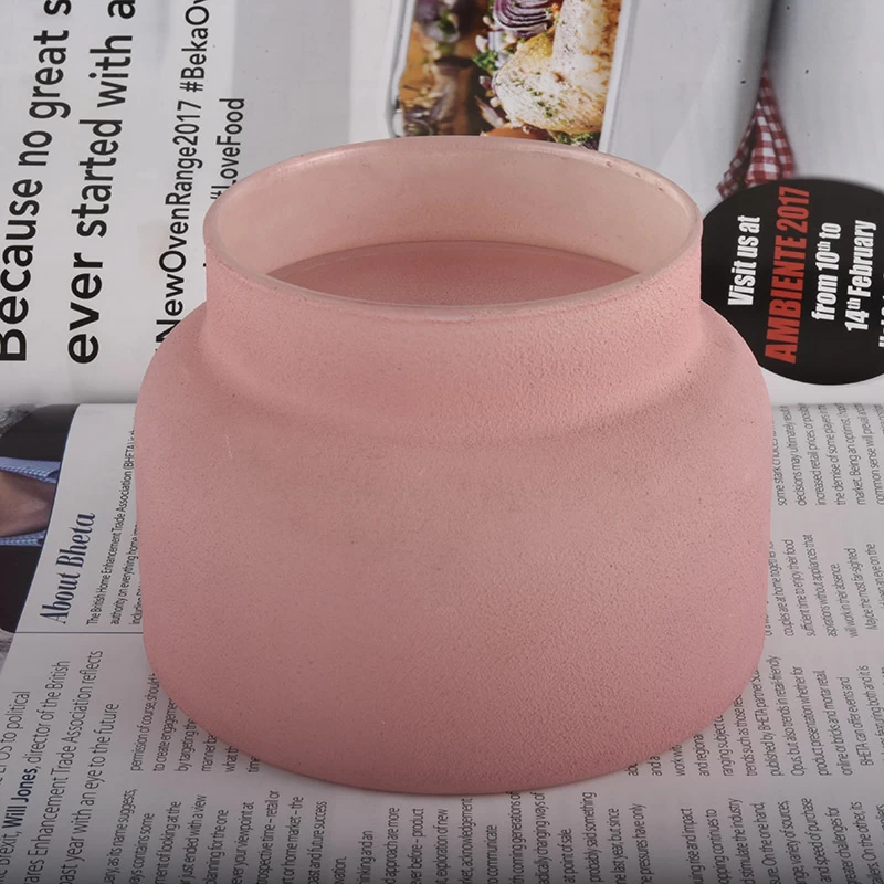 matte pink scented decorative glass candle jars