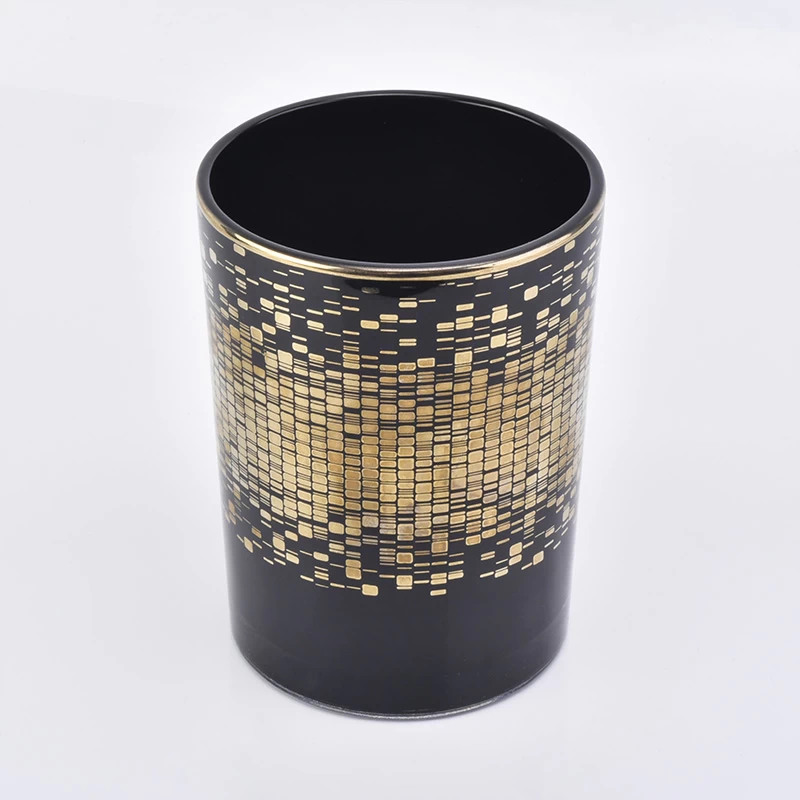 black  candle containers, modern candle jars with unique design
