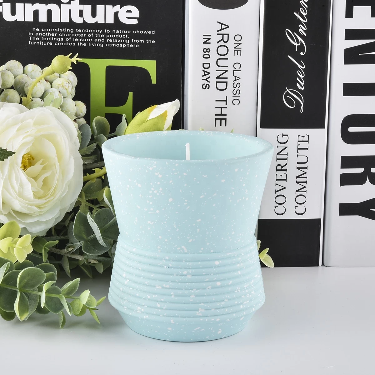 Wholesales customized cement candle jar holder home decoration