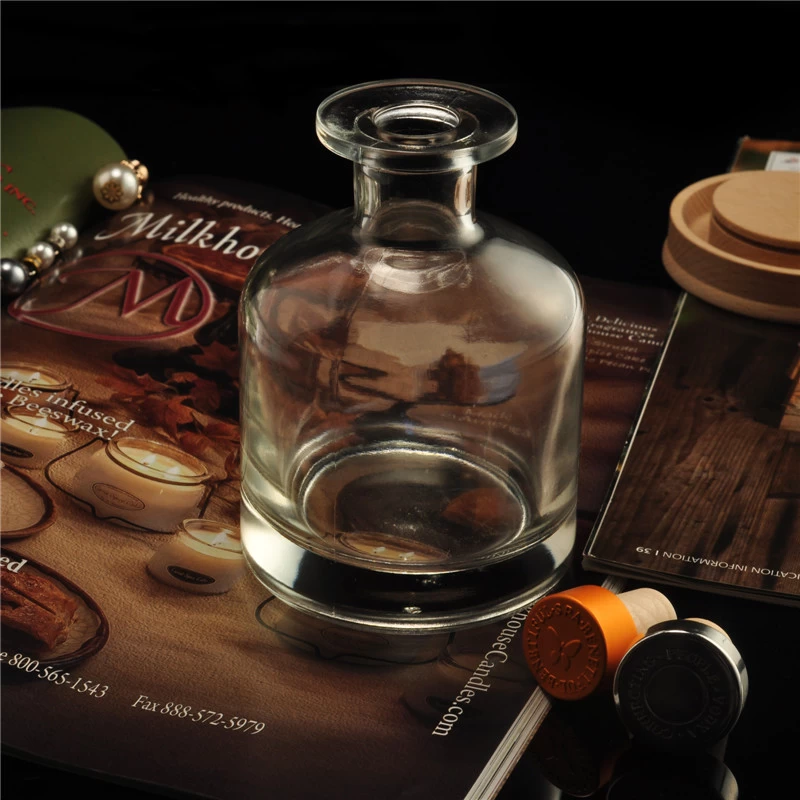 Empty glass oil diffuser bottle fragrance aromatherapy home decorations