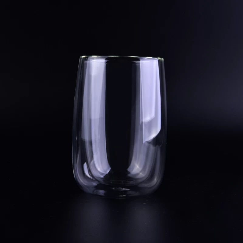 400ml Clear double wall glass water borosilicate layer mugs wholesales