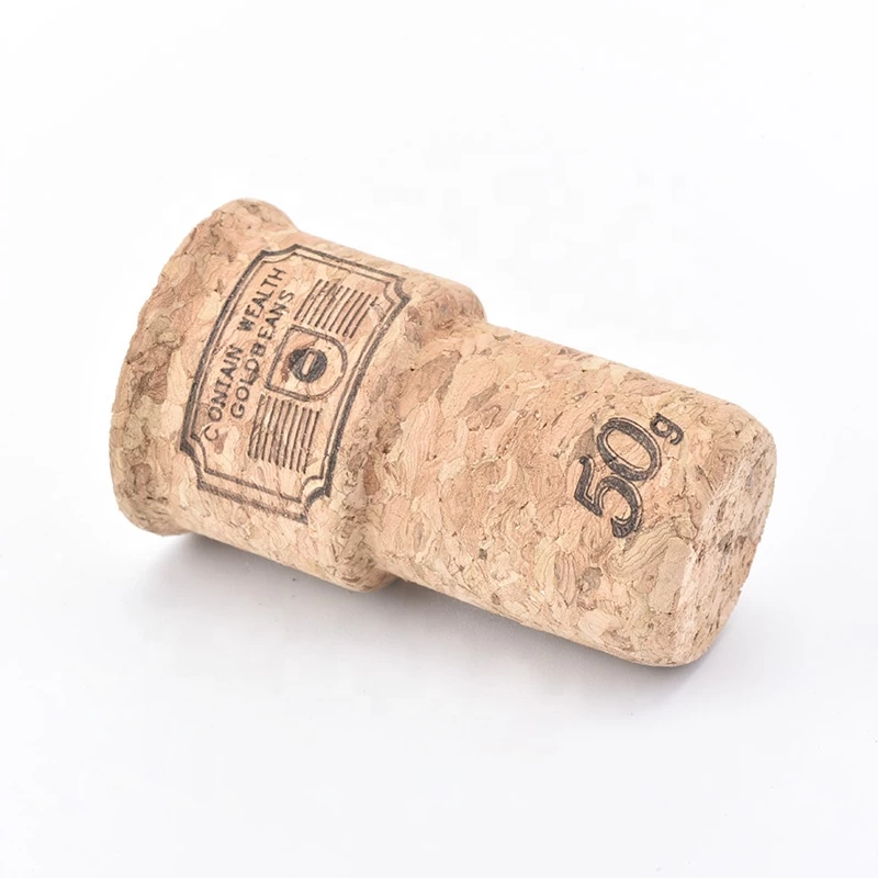 Custom glass bottle cork stopper OEM