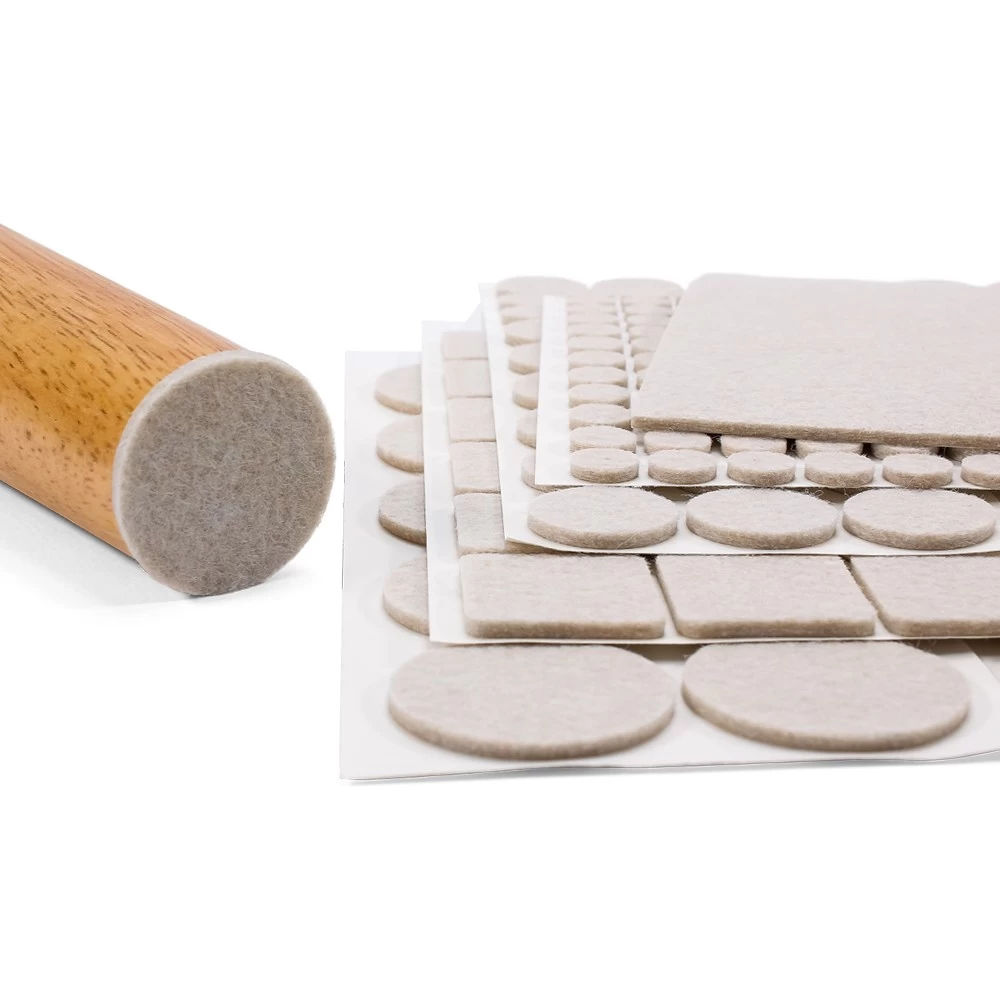 定制各种尺寸自粘地板保护毛毡家具垫制造商