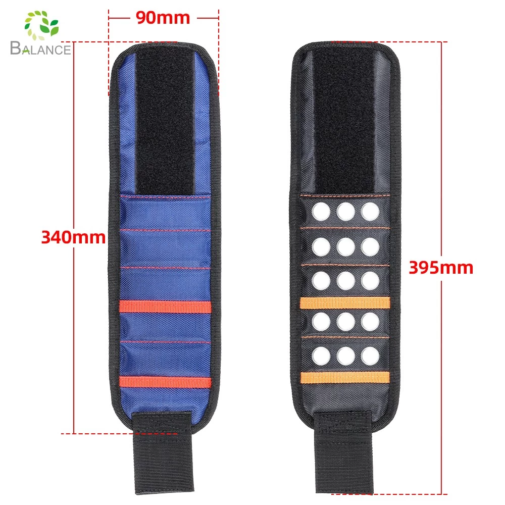 Magnetic Wristband Magnetic Wrist Tool Holder Belts With 8 Strong Magnets for Holding Screws, Nails and Drilling Bits