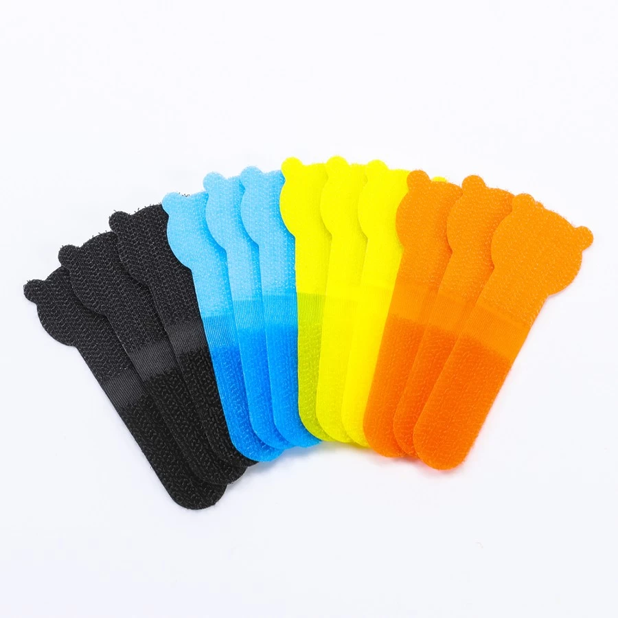 China Widely Used Adhesive Cable Clip Self-sticky Strap Colorful Nylon Polyester Cable Clip Cable Storage manufacturer