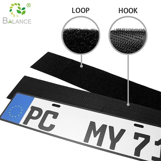 China China Wholesale Car License Plate Sticky Pads with Hook and Loop Adhesive Tape Holder for Number Plate Secure Attachment manufacturer
