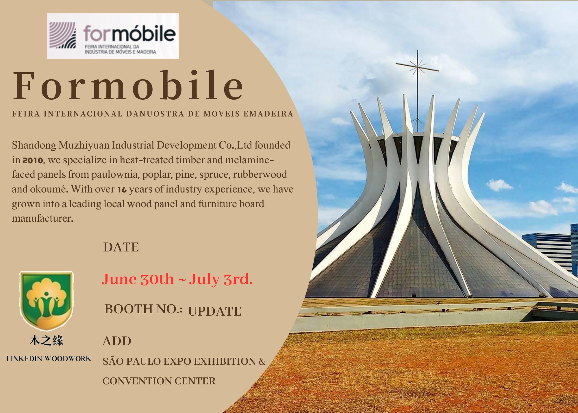 Showcase Premium Wood Panels at Formobile Brazil 2026, Expanding Latin America Market Reach