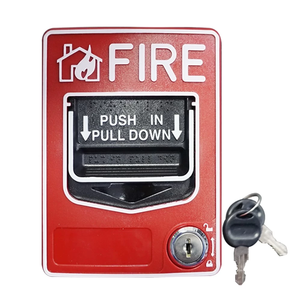 China Key resettable Manual  press and psuh Call Point Fire Alarm call Button manufacturer