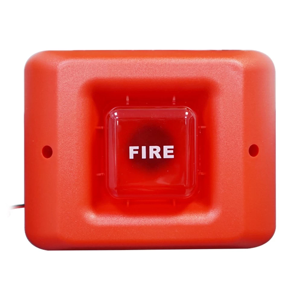 Chine Sirène filaire d'alarme incendie à lumière stroboscopique, 9 ~ 35V DC, pour système de contrôle d'alarme incendie fabricant