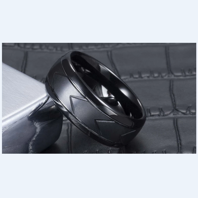 HotSale 8mm Hommes Bandes De Mariage Bandes Rainurées Bague en carbure de tungstène en tungstène en tungstène Tungsten Tive Ring Fournisseur