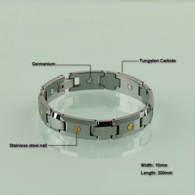 Bijoux de tungstène de gros Hommes Bijoux de carbure de tungstène poli hautes bracelets avec ongles et aimants Fournisseur de Chine