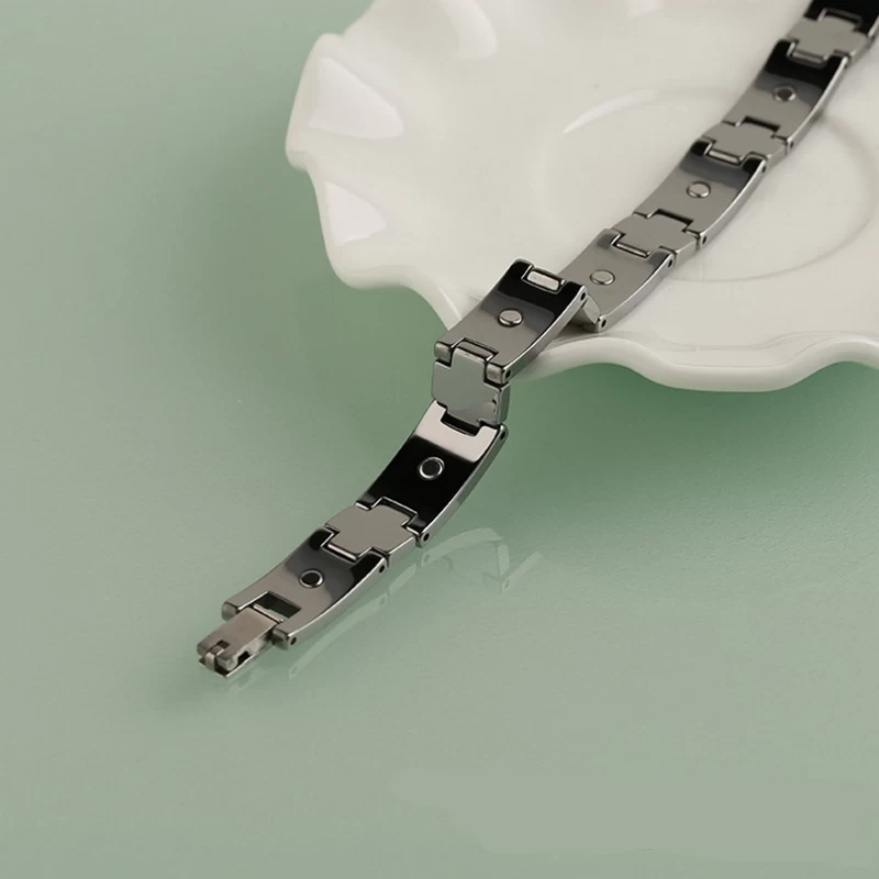 Bijoux de tungstène de gros Hommes Bijoux de carbure de tungstène poli hautes bracelets avec ongles et aimants Fournisseur de Chine
