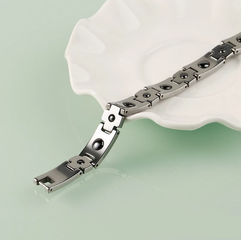 Wholesale Mens Tungsten Jewelry Health Tungsten Bracelet for Men with Magnets China Supplier