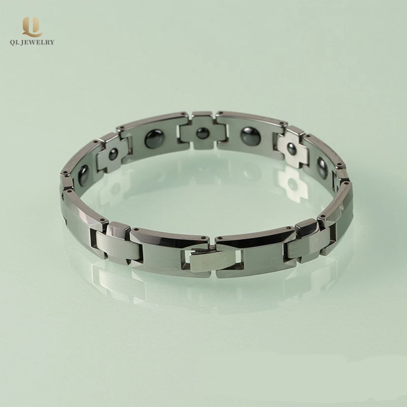 Wholesale Mens Tungsten Jewelry Health Tungsten Bracelet for Men with Magnets China Supplier