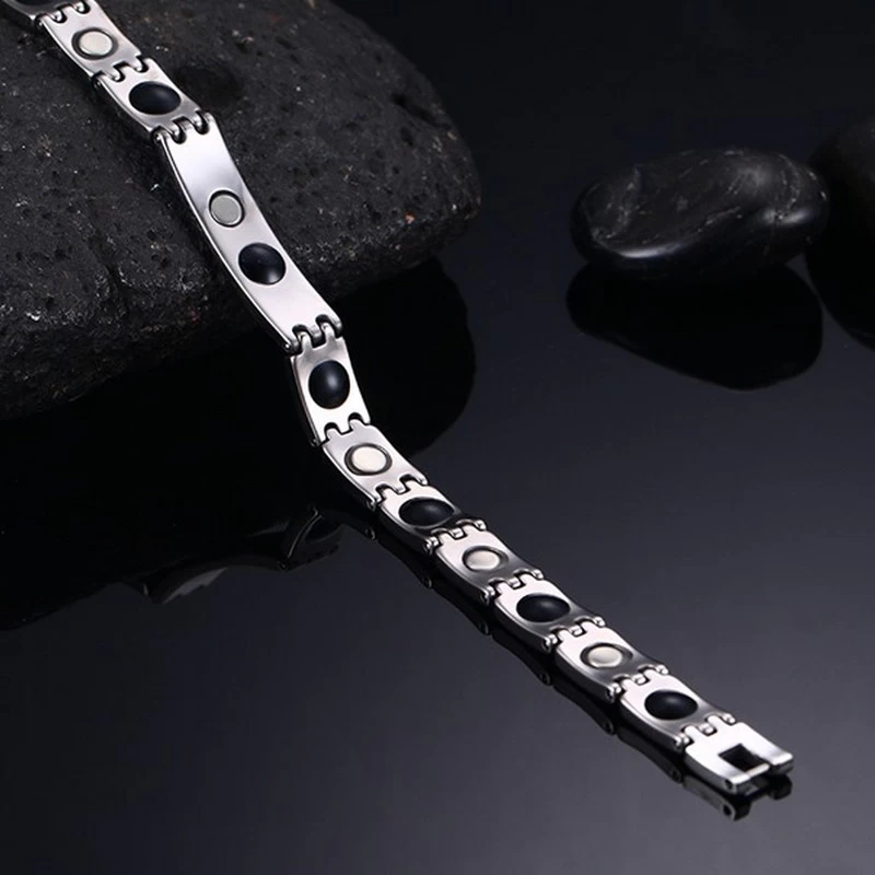 Hot selling Mens Tungsten Jewelry Health Care Tungsten Bracelet for Men with Magnets and germanium China Supplier