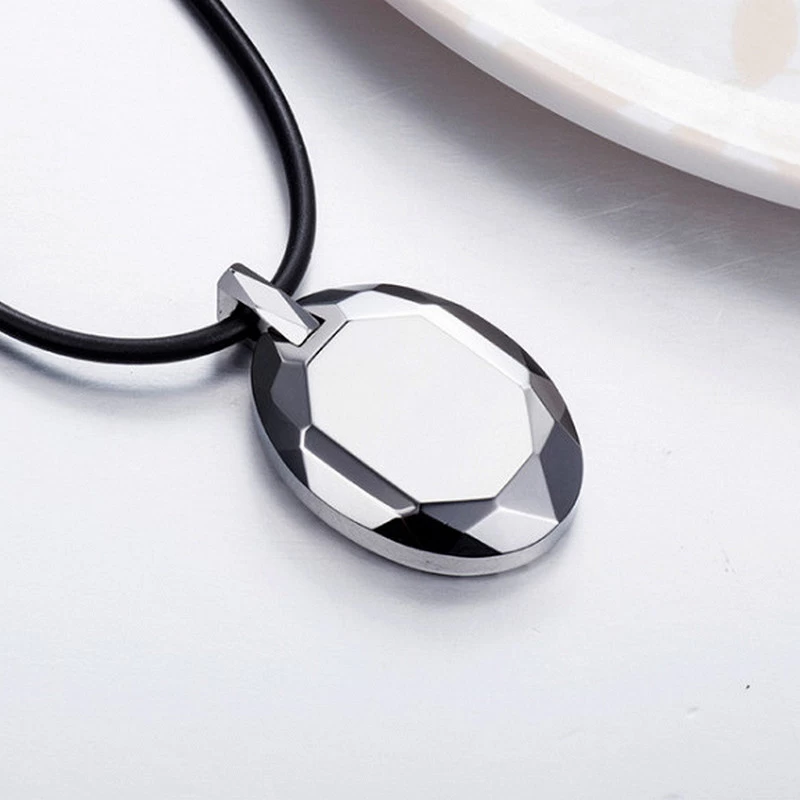 Hohe Qualität Herrengeschenk Hohe polierte und facettenreiche Wolframkarbid Anhänger Oval Wolfram Hund Tag China Hersteller