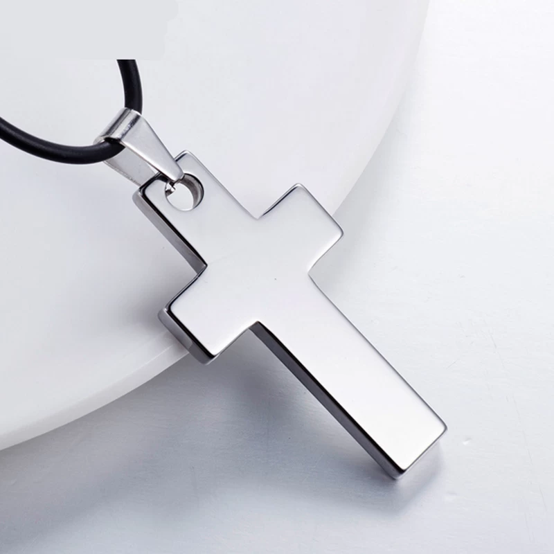Chaud Selling Bijoux Hommes Tungstène Croix Collier Pendentif Collier Homme Tungsten Dog Tag Chine Fournisseur