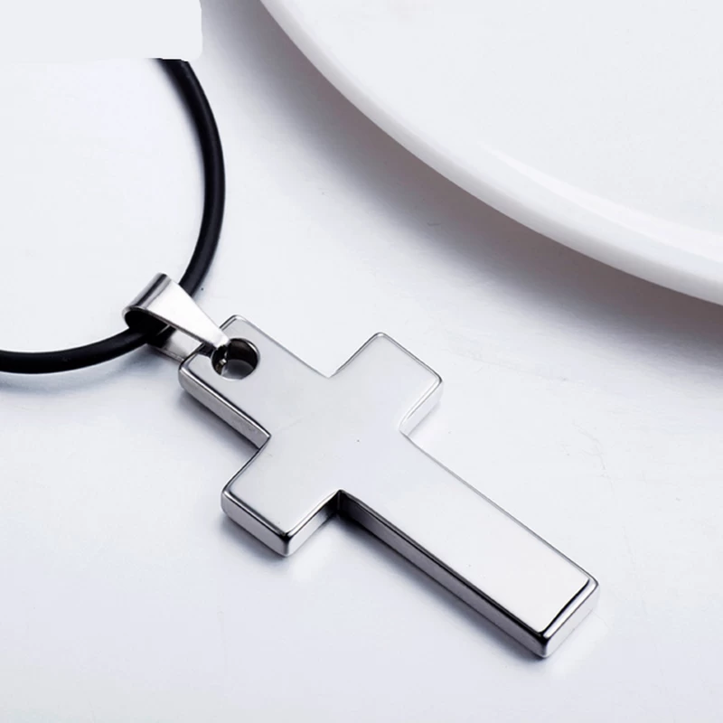 Chaud Selling Bijoux Hommes Tungstène Croix Collier Pendentif Collier Homme Tungsten Dog Tag Chine Fournisseur