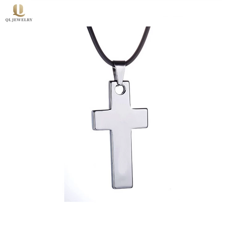 Chaud Selling Bijoux Hommes Tungstène Croix Collier Pendentif Collier Homme Tungsten Dog Tag Chine Fournisseur