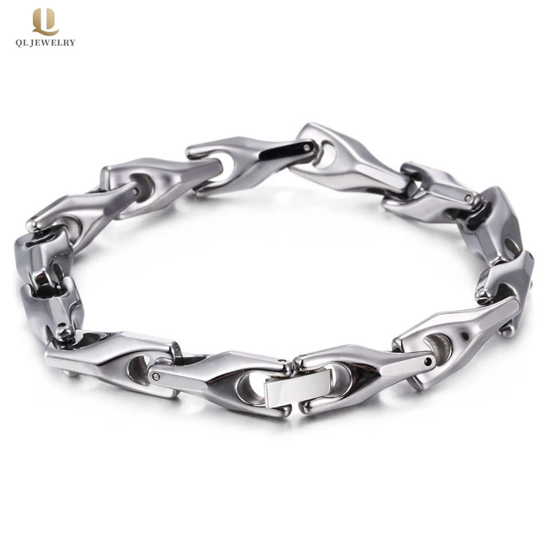 Heißer Verkauf von Herren Wolfram Schmuck High Polished Wolfram Carbid Kette Armband China Hersteller