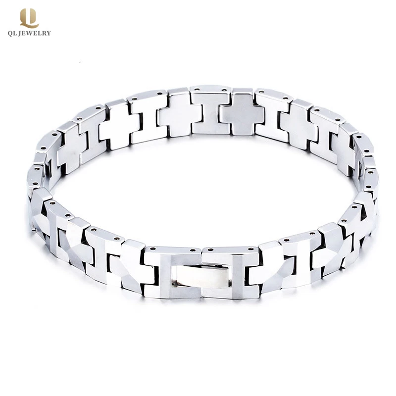 Heißer Verkauf Herren Wolfram Schmuck High poliert Wolframkarbid Link Armband China Hersteller