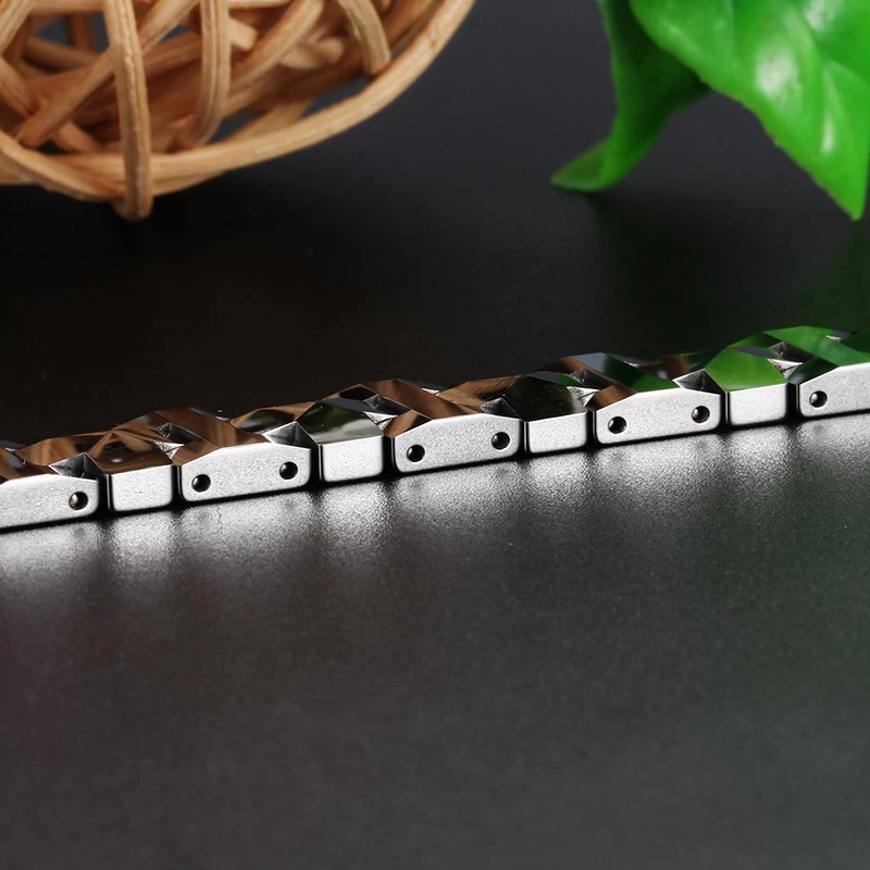 Heißer Verkauf Herren Wolfram Schmuck High poliert Wolframkarbid Link Armband China Hersteller