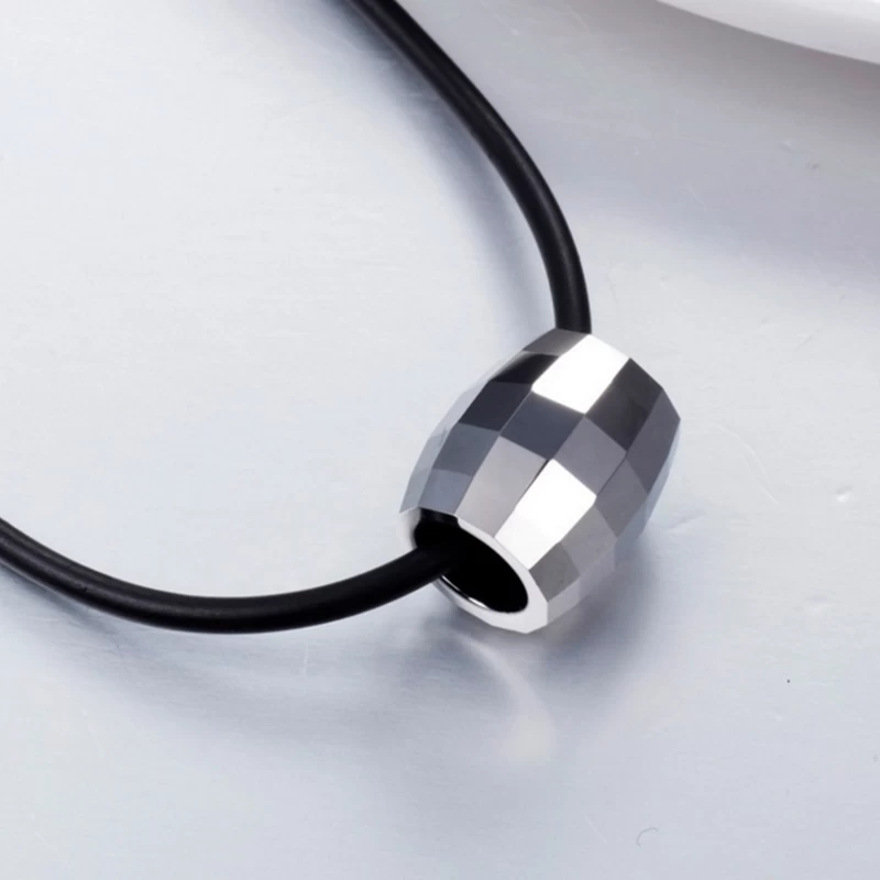 Newest Design Mens Fashin Jewelry Faceted Tungsten Carbide Pendant Necklace Mens Faceted Tungsten Dog Tag China Supplier