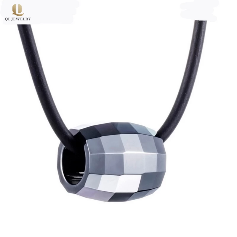 Newest Design Mens Fashin Jewelry Faceted Tungsten Carbide Pendant Necklace Mens Faceted Tungsten Dog Tag China Supplier