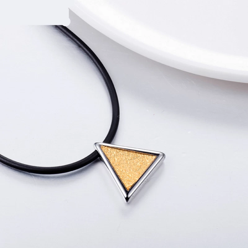 Men Triangle Pendant Necklace Silver Stainless Steel Fashionable Popular  Jewelry Gift Party | SHEIN USA